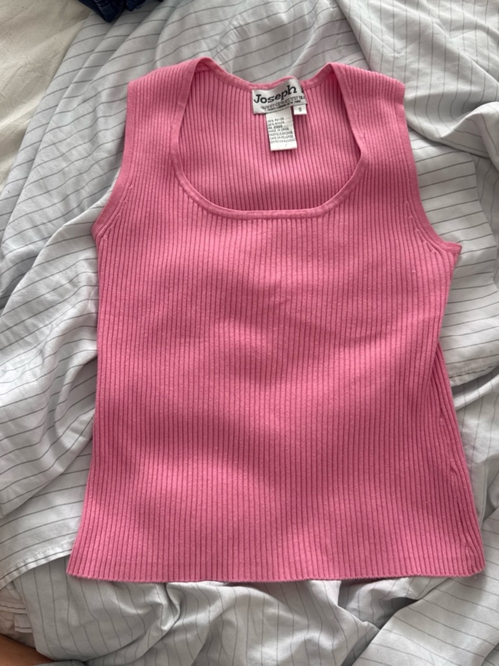 Vintage pink ribbed Joseph A top